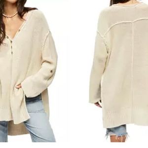 NWT Free People Firefly Tunic waffle knit sweater